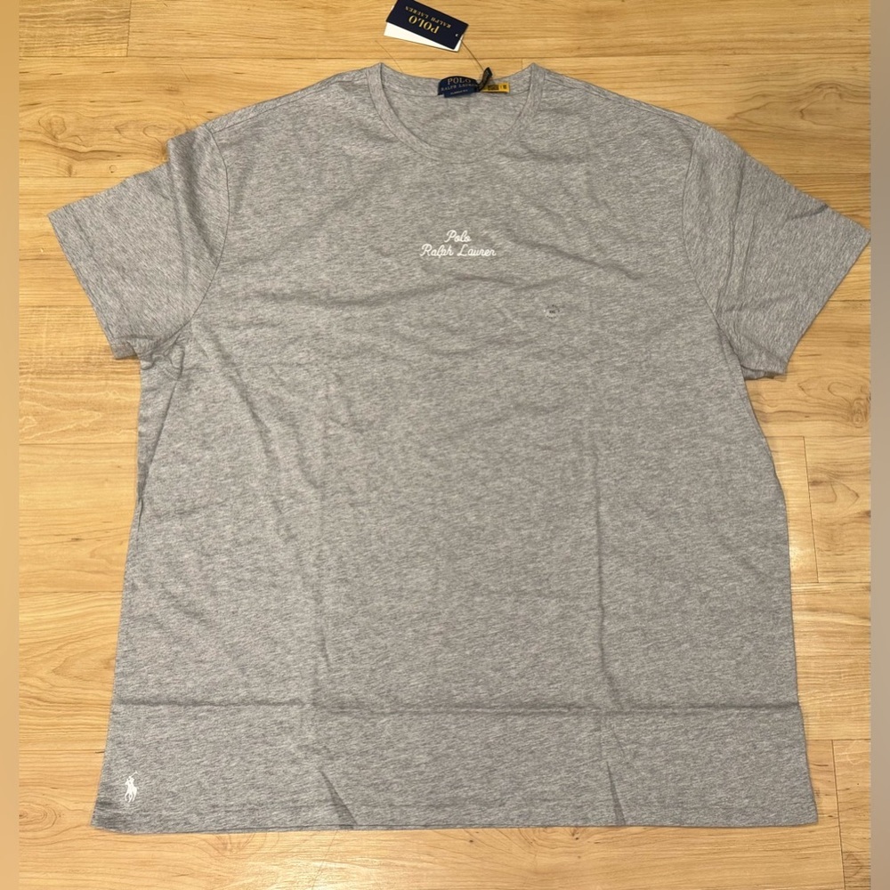 Polo Ralph Lauren Men's Classic Fit Stitched Logo Pony T-Shirt Tee Gray NWT XXL